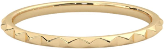 14K Gold Vermeil Ring for Women, Minimalist Stackable Band, 925 Sterling Silver Statement & Everyday Jewelry, Gifts for Women