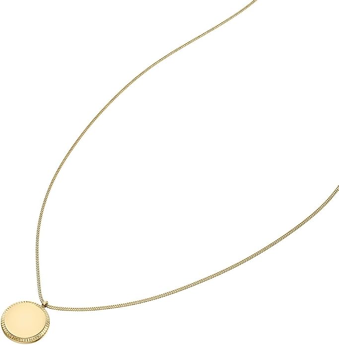 Fossil Women's Gold-Tone Stainless Steel Pendant Chain Necklace for Women