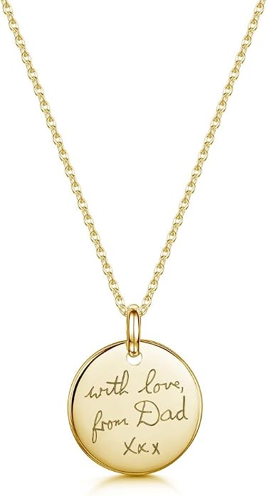 Personalized Actual Handwriting Necklace - Memorial Keepsake Jewelry, Custom Name or Signature, 925 Sterling Silver/ Stainless Steel, Gift for Mom, Wife, Daughter on Mother's Day, Anniversary, Birthday