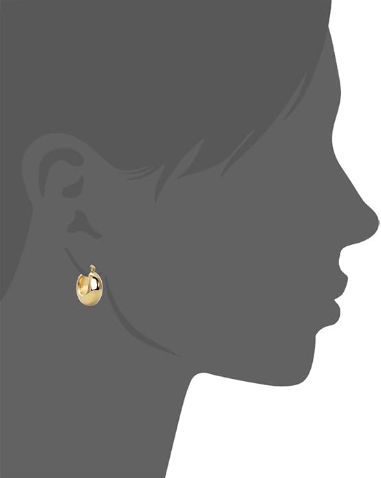 Chunky Large Thick Rounded Tube Hoop Earrings