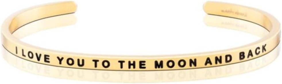 MantraBand - Mantra Band Bracelet - Gold color - Inspirational Engraved Adjustable Cuff - Gifts for Women, Sisters, Friends, Family