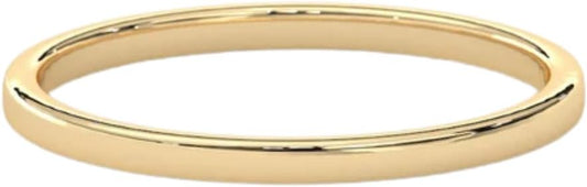 14K Gold Vermeil Ring for Women, Minimalist Stackable Band, 925 Sterling Silver Statement & Everyday Jewelry, Gifts for Women