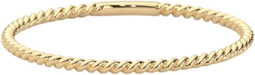 14K Gold Vermeil Ring for Women, Minimalist Stackable Band, 925 Sterling Silver Statement & Everyday Jewelry, Gifts for Women