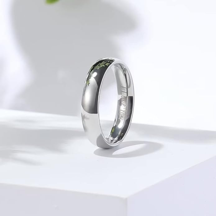 King Will 316L Stainless Steel Wedding Band for Men Women-2-8mm Width Wedding Ring in Black/Sliver/Gold Plated Laser I Love You High Polished Dome Style Promise Ring Comfort Fit Size 4-15