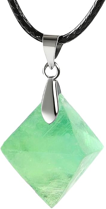 Natural Raw Crystal Necklace for Women Irregular Stone Necklaces Spiritual Gemstone Pendant with Adjustable Rope