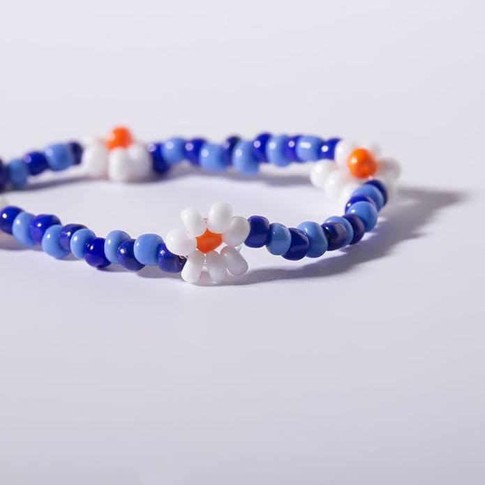Ursumy Boho Ankle Bracelets for Women Summer Beaded Anklets Chain Beachy Flower Foot Jewelry