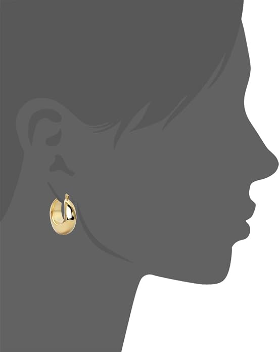 Chunky Large Thick Rounded Tube Hoop Earrings