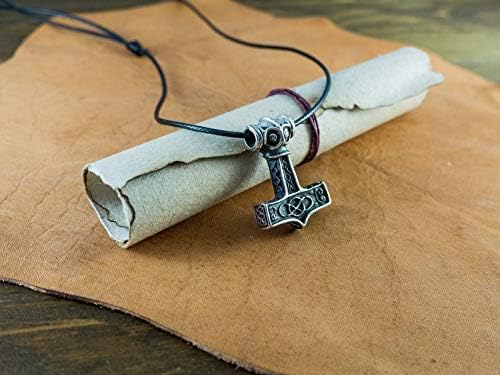 Baldur Jewelry - Thors Hammer Necklace Pendant Mjölnir - Viking Norse Thor Hammer Pendant Viking Jewelry - Thor Necklace - Thor Gifts for Men - Viking Necklace for Men