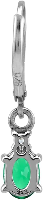 Silvershake White Gold Plated 925 Sterling Silver Leverback Earrings