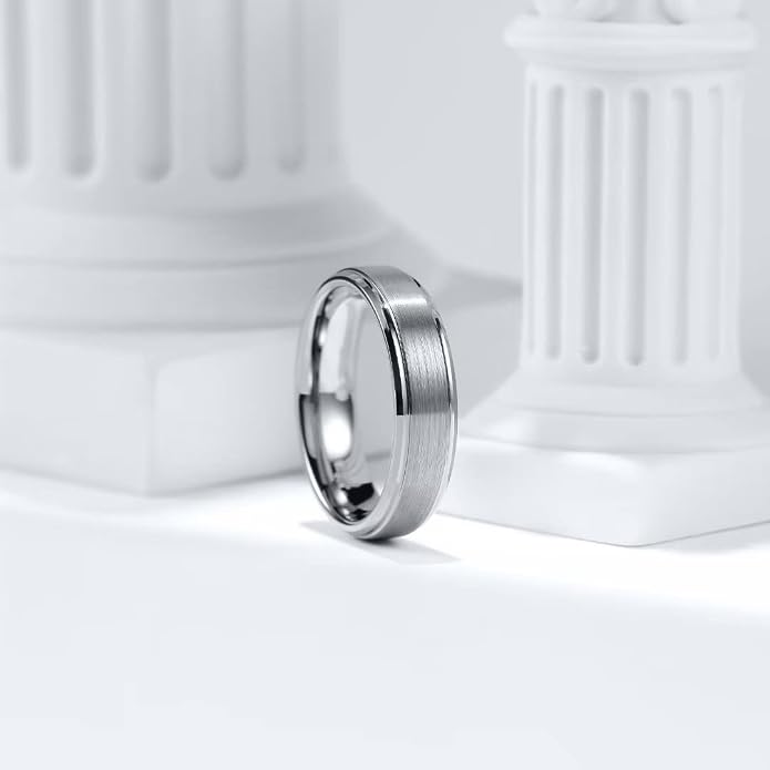King Will Titanium Wedding Band for Men Women- 3-10mm Width Black/Sliver/Gold High Purity Titanium Promise Wedding Ring Comfort Fit for Daily Wear Size 6-14