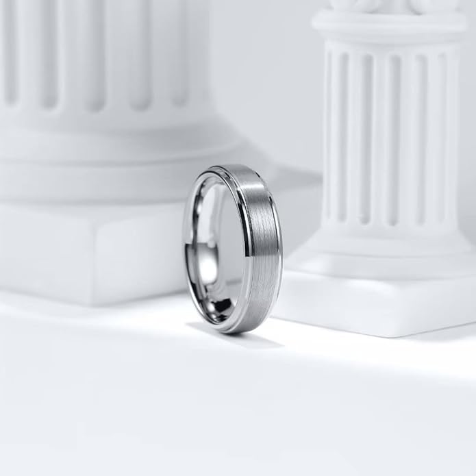 King Will Titanium Wedding Band for Men Women- 3-10mm Width Black/Sliver/Gold High Purity Titanium Promise Wedding Ring Comfort Fit for Daily Wear Size 6-14