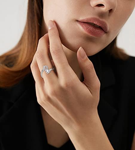 STARCHENIE Adjustable Initial Ring for Women 925 Sterling Silver Letters A-Z 26 Alphabet Rings Size 7