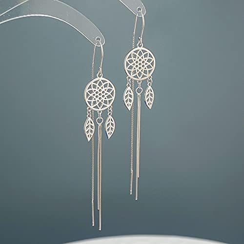Sterling Silver Big Drop Earrings 925 Tassel Linear Ear Hanging Shimmering Fan Statement Teardrop Earrings - Designer Multi-Style Statement Exquisite Trendy Upscale Chandelier Dangle Earrings Jewelry Gift for Women
