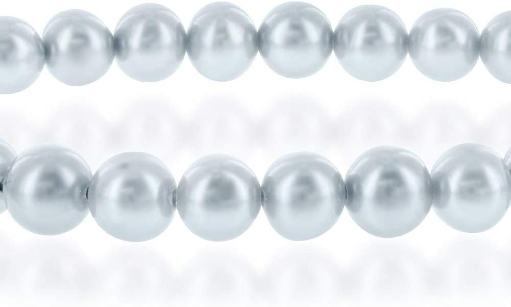 Freshwater Cultured Pearls White, Pink, Peach or Gray 7'' Classic Stretch Strand Pearls Bracelet Jewelry for Women (Choice of Size and Colors)