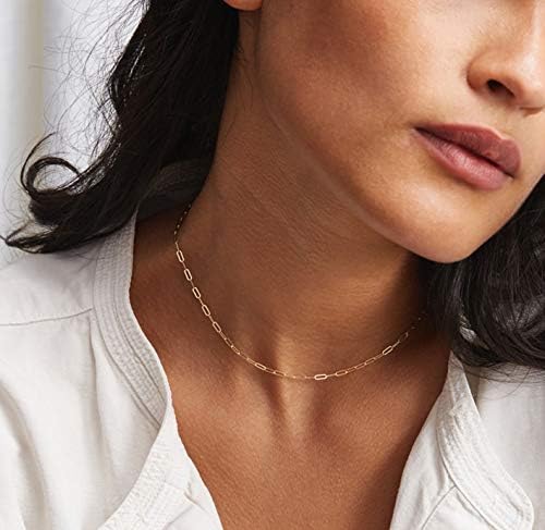 Lcherry Dainty Choker Necklace for Women 14K Gold Plated Choker Necklace Gifts for Her