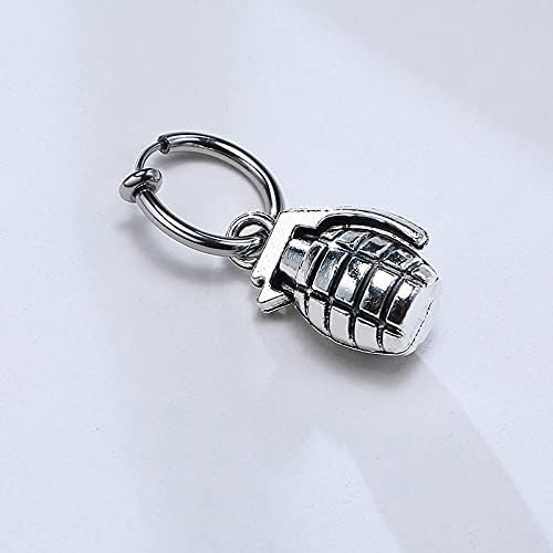 VNOX Unisex Vinatge Stainless Clip On Earrings Non Piercing Feather Charm Dangle Hinged Stud Earrings for Men Women Teen
