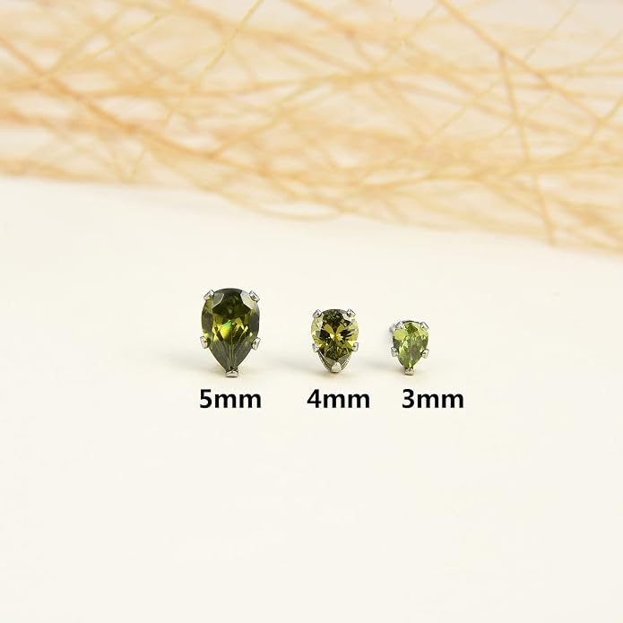 12 Pairs Surgical Stainless Steel Stud Earring Round Heart Star Square Cubic Zirconia Birthstone Stud Earrings Set for Women
