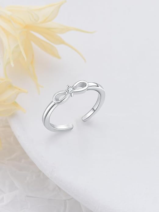 Midari Toe Rings for Women 925 Sterling Silver Hypoallergenic Adjustable Open Band Ring for Women Summer Beach Open Toe Jewelry Foot Jewelry