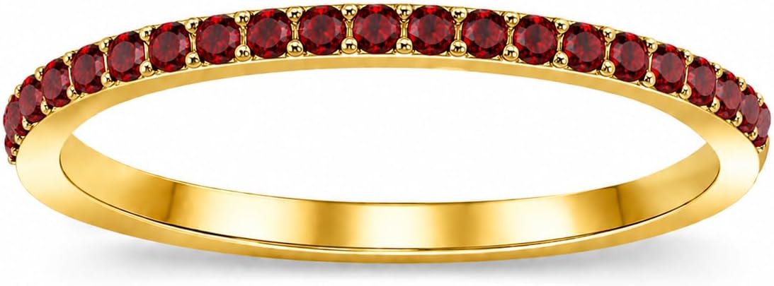 Birthstone Rings For Women, Silver Stackable Cubic Zirconia Stainless Steel Birth Stone Ring To My Daughter/Mom Birthday Unique Gifts Jewelry