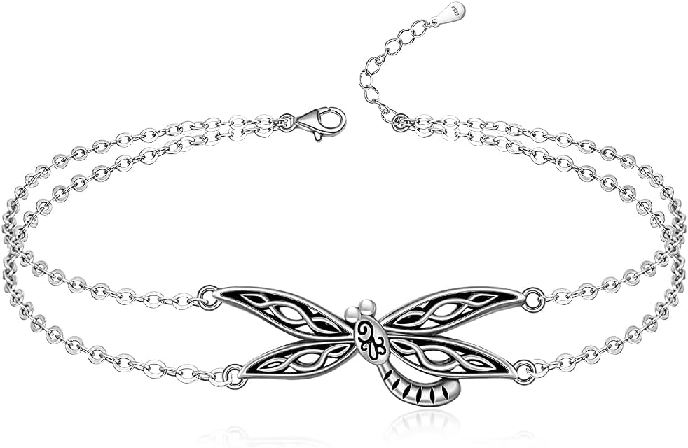 Infinity Cat Paw Print Celtic Knot Sea Turtle Elephant Flamingo Butterfly Dolphin Evil Eye Anklets Bracelets for Women Sterling Silver Adjustable Ankle Bracelet Summer Beach Lovers Gift