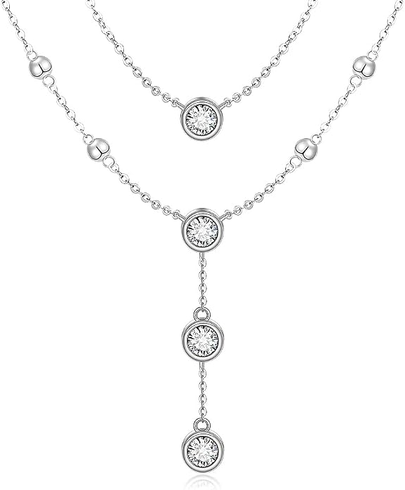 Layered Necklaces for Women S925 Sterling Silver 14k Gold Plated Cross Jesus Tulip Birth Month Flower Necklace Pendant Jewelry Mothers Day Birthday Gifts