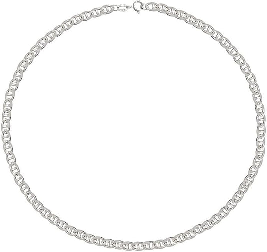 Savlano 925 Sterling Silver Solid Italian Figaro, Rope,Herringbone, Curb, Ball Bead, Snake, Mariner Chain Anklet for Women, Comes in 0.8mm - 5mm With Gift Box