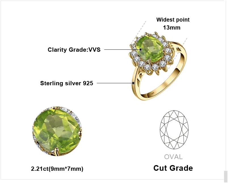 JewelryPalace Princess Diana Kate Middleton Class Gemstone Birthstone Sapphire Halo Engagement Rings for Women, Anniversary 14K White Yellow Rose Gold Plated 925 Sterling Silver Promise Rings for Her
