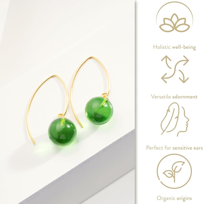 Pull-Through Earrings, Amber Jewelry, Faceted Sparkling Amber Earrings - Parent
