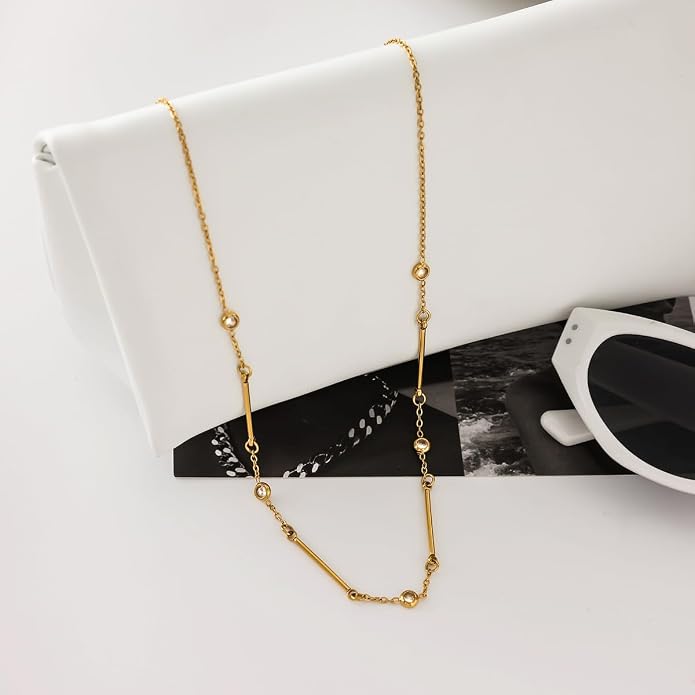 Unisex Celestial Gold Pendant Necklaces, Sun/Moon/Star/Angle Celestial Elements Unisex Choker Gold Lover Chains for Men and Women Jewelry