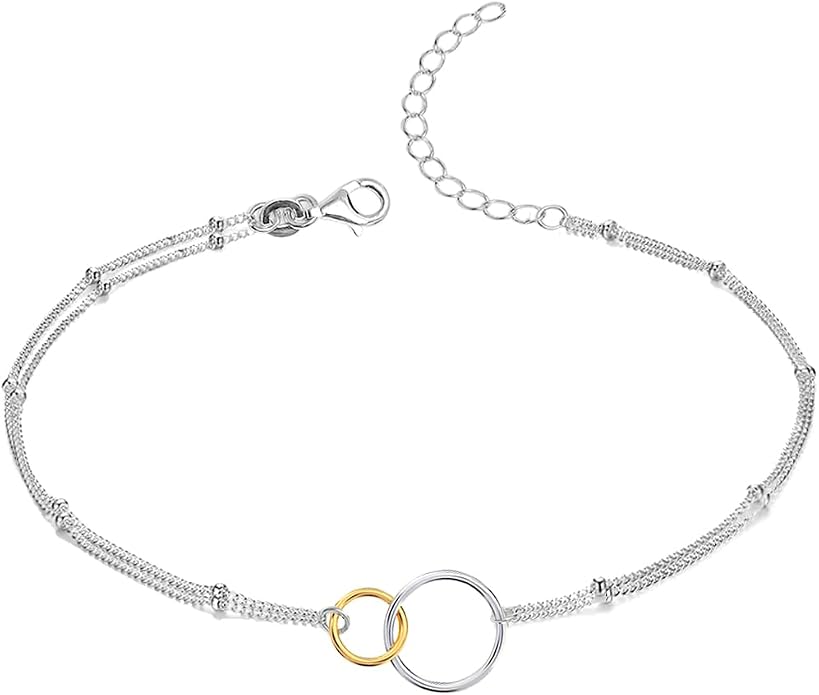 LeCalla 925 Sterling Silver Bracelets for Women | Women’s Link Bracelets | Italian Bead Ball Chain Bracelet | Mother's Day Birthday Anniversary Fashion Jewelry Gift for Women