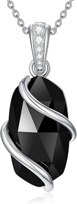 HPQQ Necklace for Women 925 Sterling Silver Dainty Gemstone Pendant Fine Jewelry Birthday Mothers Day Gifts for Mom Wife Her