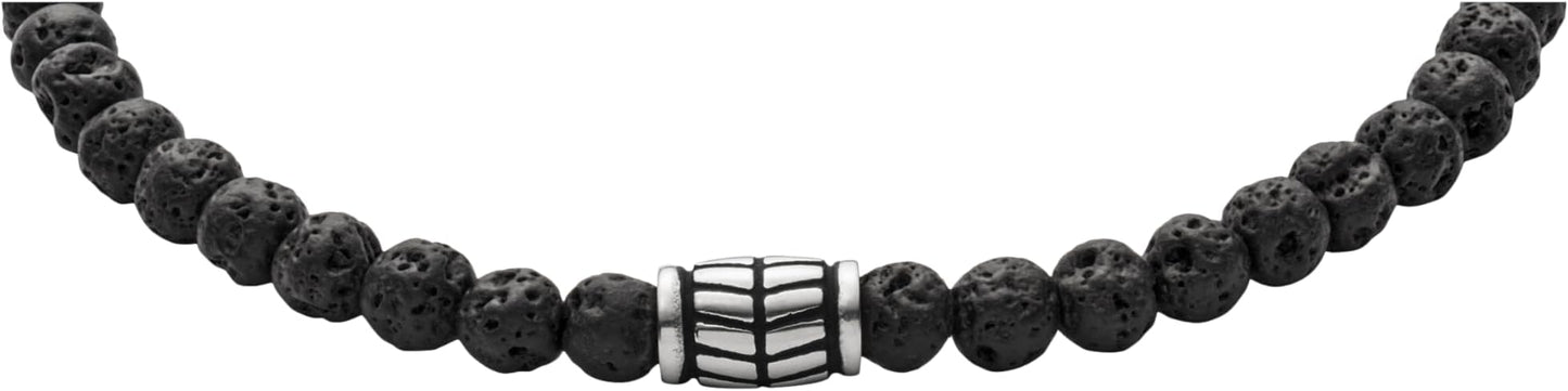 Fossil Men's Stainless Steel and Genuine Leather and/or Beaded Bracelet for Men