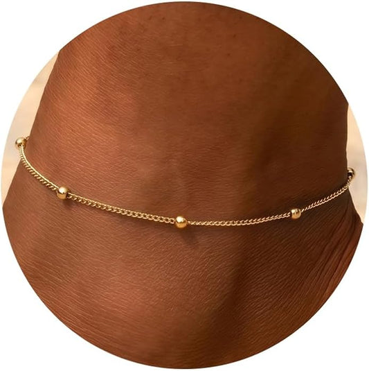 ChicSilver 925 Sterling Silver Ankle Bracelet for Women, Simple Cuban Link/Figaro/Twist Rope Chain Anklets for Beach Party(with Gift Box)