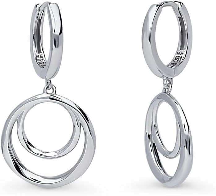 BERRICLE Sterling Silver Minimalist Dangle Earrings for Women, Gold Flashed Fish Hook/Leverback Drop Earrings - Trendy Design in Ball Bead, Bar, Teardrop, Treble Clef Music Note