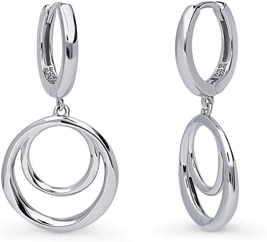 BERRICLE Sterling Silver Minimalist Dangle Earrings for Women, Gold Flashed Fish Hook/Leverback Drop Earrings - Trendy Design in Ball Bead, Bar, Teardrop, Treble Clef Music Note