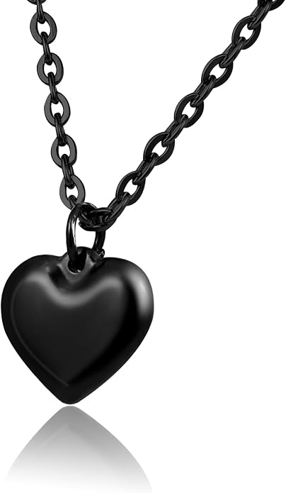 Milakoo Stainless Steel Pendant Necklace for Women Heart Charms Link Chains 23" Length Lobster Clasp