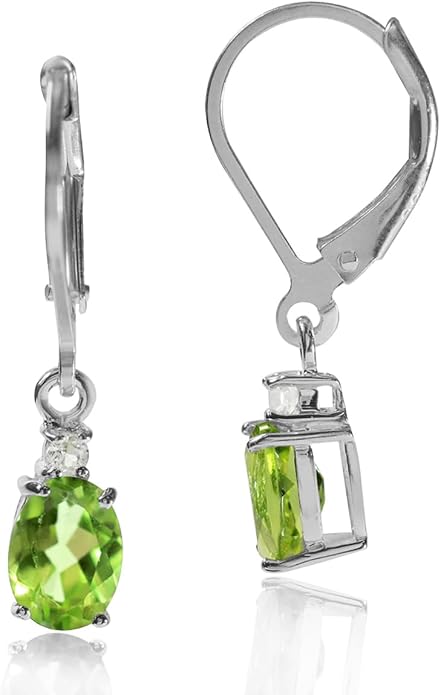 Silvershake White Gold Plated 925 Sterling Silver Leverback Earrings