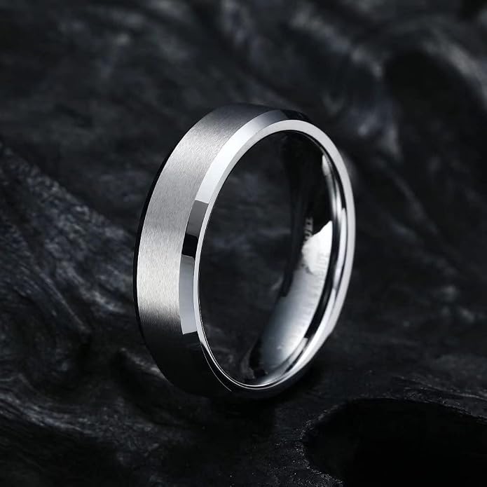 King Will Titanium Wedding Band for Men Women- 3-10mm Width Black/Sliver/Gold High Purity Titanium Promise Wedding Ring Comfort Fit for Daily Wear Size 6-14