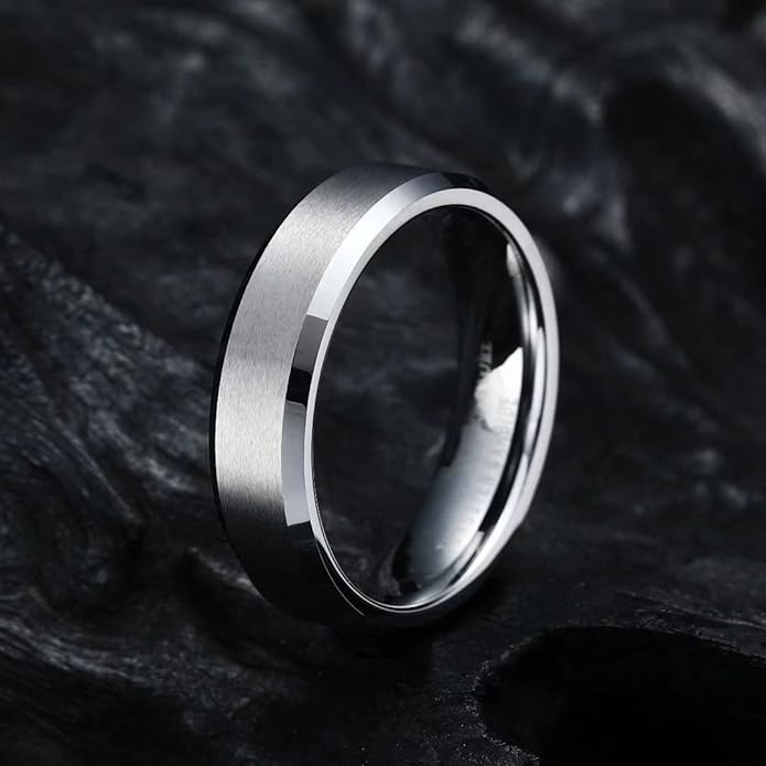King Will Titanium Wedding Band for Men Women- 3-10mm Width Black/Sliver/Gold High Purity Titanium Promise Wedding Ring Comfort Fit for Daily Wear Size 6-14