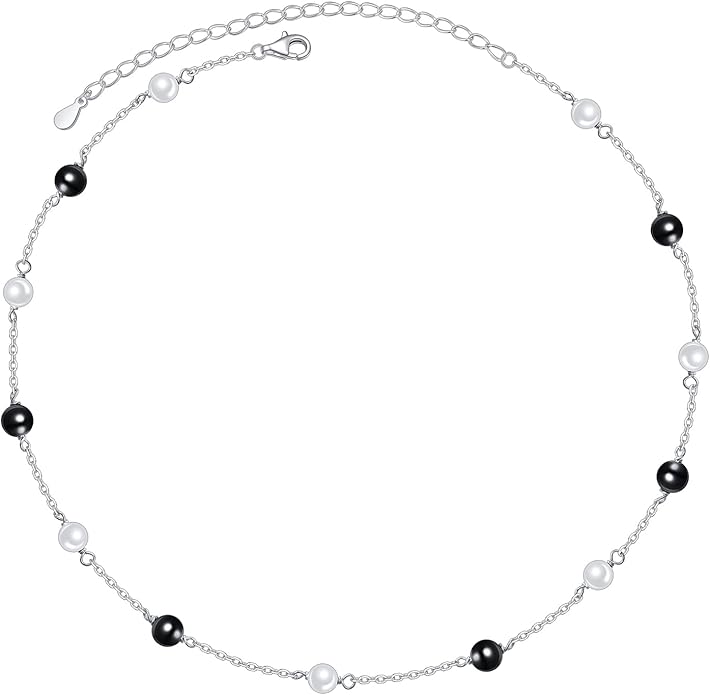 DAOCHONG S925 Sterling Silver Choker Short Necklace Pendant for Women Jewelry Gift