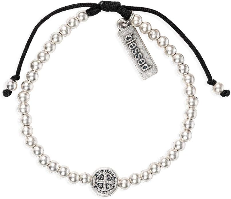 My Saint My Hero Benedictine Blessing Bracelets – Handwoven Spiritual Protection with Medals Hand-Cast In Italy at Sacred Site