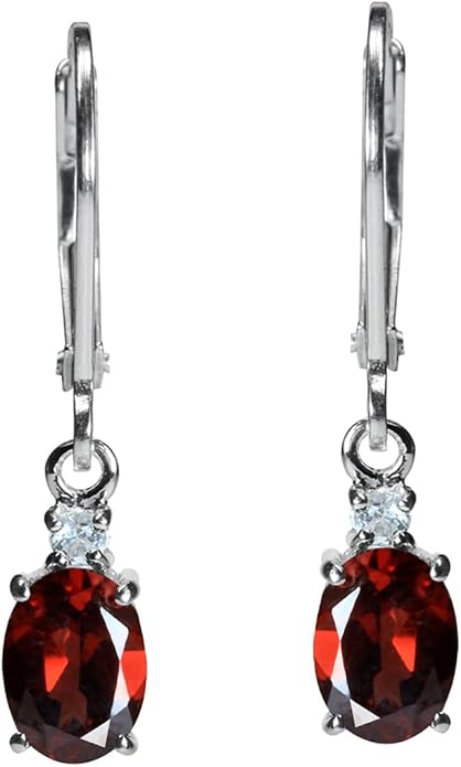 Silvershake White Gold Plated 925 Sterling Silver Leverback Earrings
