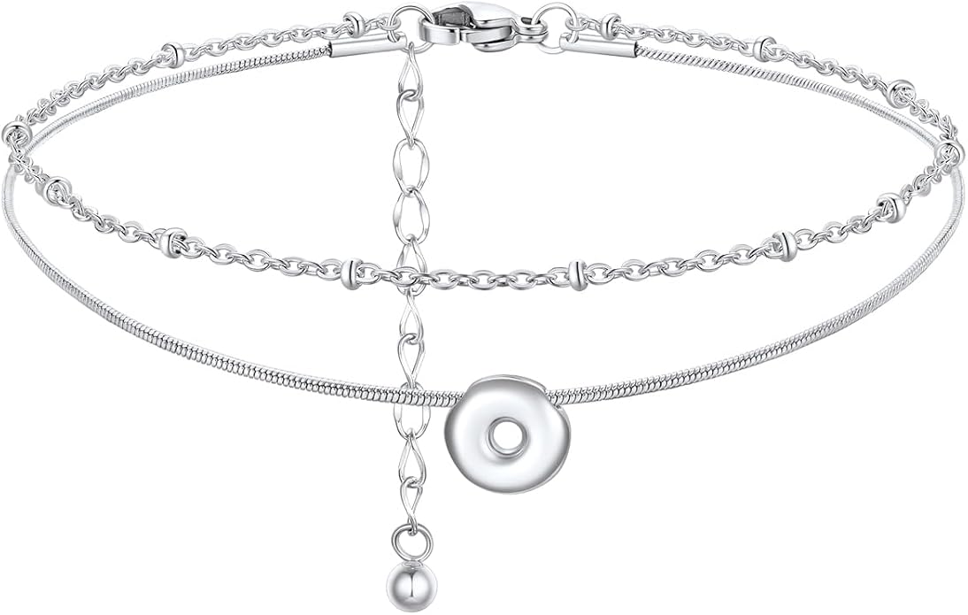 ChainsProMax Initial Ankle Bracelets for Women, Waterproof Anklets Bracelet Adjustable Summer Beach Women Foot Jewelry, Stainless Steel/Gold Plated-Send Gift Box/Letter A-Z