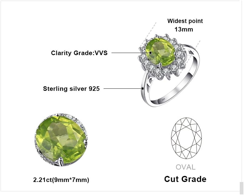 JewelryPalace Princess Diana Kate Middleton Class Gemstone Birthstone Sapphire Halo Engagement Rings for Women, Anniversary 14K White Yellow Rose Gold Plated 925 Sterling Silver Promise Rings for Her
