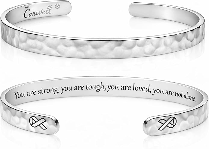 Carviell Bracelet - Gifts for Women – Inspirational, Friendship, Love, Mom, Daughter, Sister, Christian, Graduation, Memorial & Wedding Gifts – 100+ Phrases – Stainless Steel, Gift-Ready