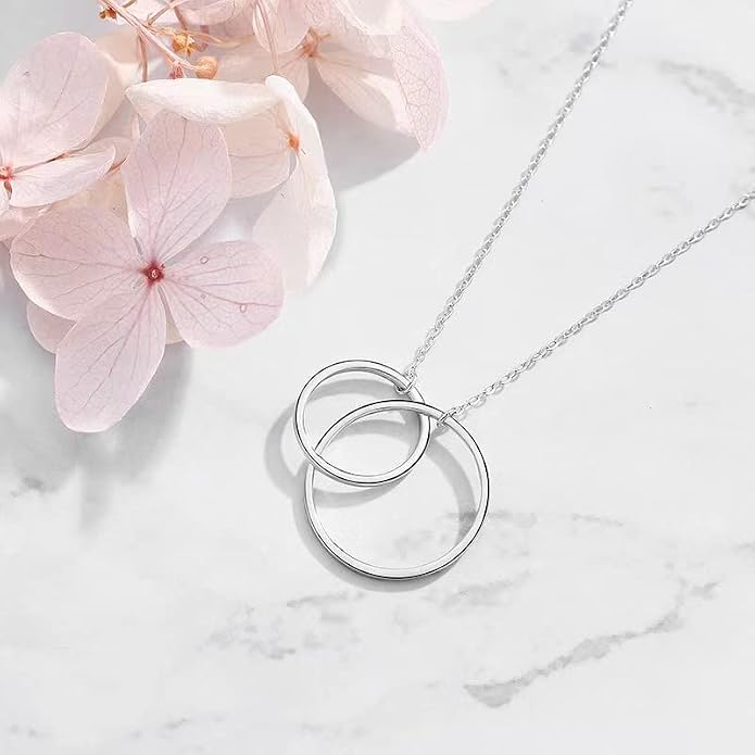 S925 Sterling Silver Choker Short Dainty Layered Necklace for Women Jewelry Gift Butterfly Circle Infinity Eye Stars Moon Tree of Life