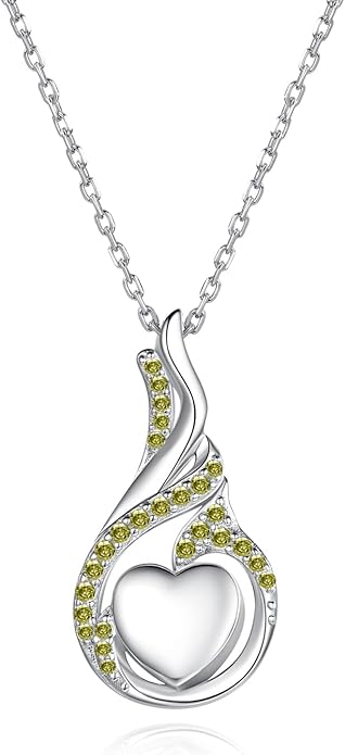 Cremation Jewelry 925 Sterling Silver Teardrop Urn Necklace for Ashes Heart Shape Memorial Keepsake Pendant for Human Ashes for Women Gift