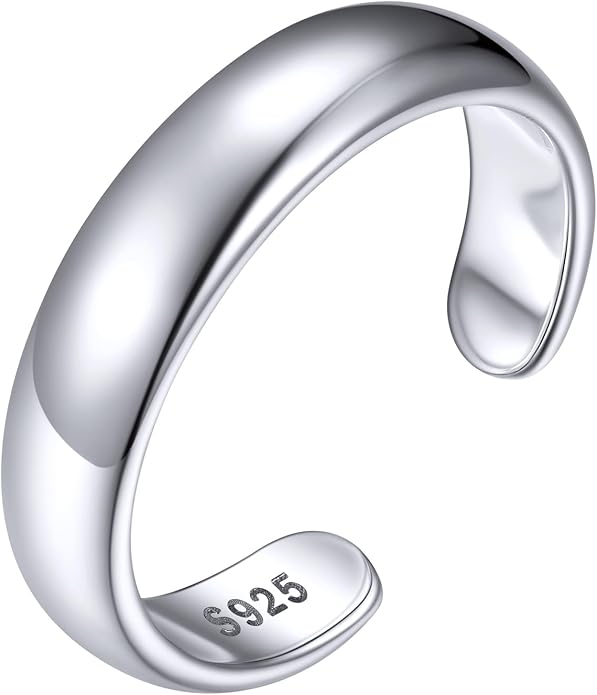 ChicSilver Sterling Silver Toe Rings for Women 14K Gold Plated Toe Rings for Women Open Adjustable Toe Ring for Women Toe Jewelry for Summer Beach