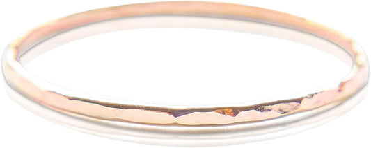 Ellie J Maui Hammered Ring, 1mm Thin Stacking Rings, Minimalist Rings for Women, 14K Gold Filled Rings for Teen Girls Midi Knuckle Pinky Finger Jewerly (Size 3-11)