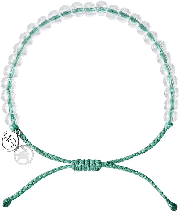 4ocean Beaded Bracelet - Removes 1 Pound of Ocean Plastic - Handcrafted, Adjustable Unisex Recycled-Jewelry - Supports Marine Life Conservation Through Ocean Plastic Removal